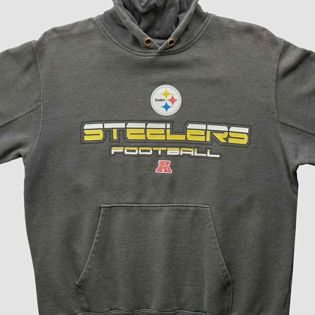 Pittsburgh Steelers NFL 2010s Hooded Pullover Sweatshirt - Gray Vintage cheap