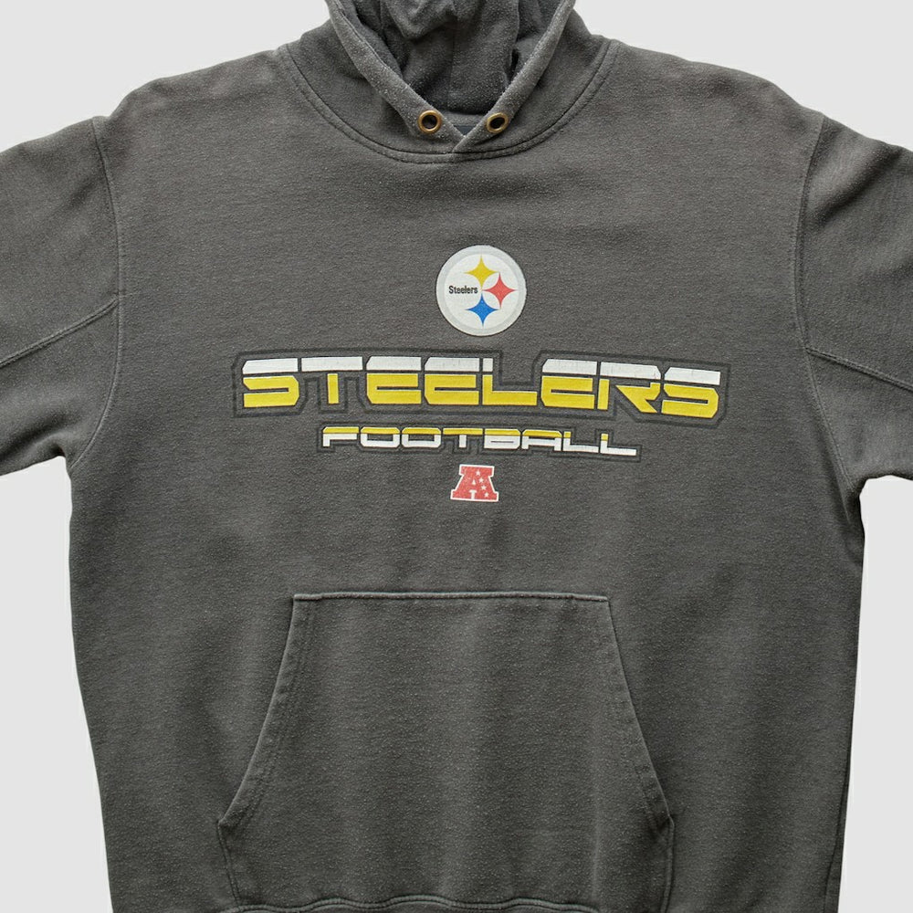 Pittsburgh Steelers NFL 2010s Hooded Pullover Sweatshirt - Gray Vintage cheap