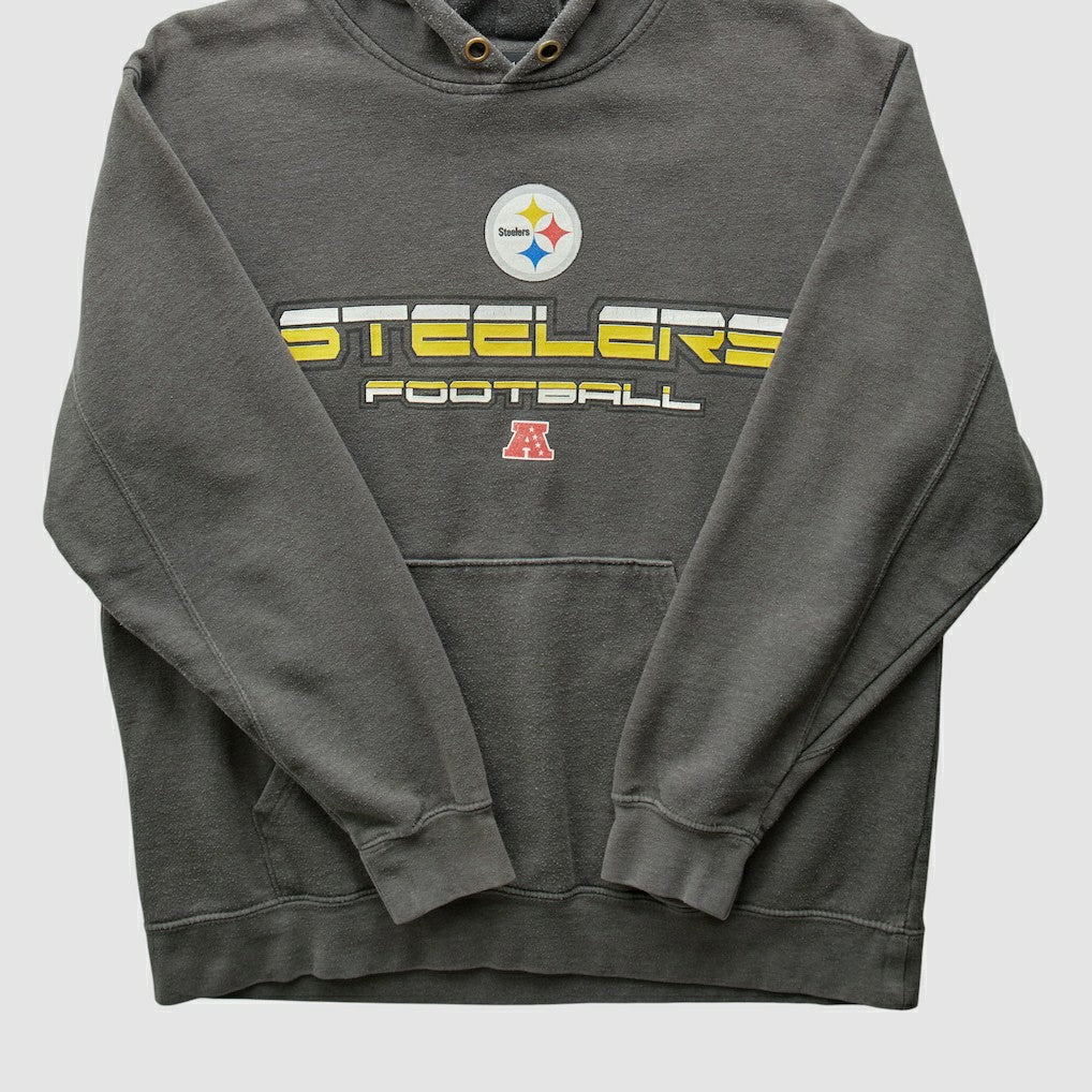 Pittsburgh Steelers NFL 2010s Hooded Pullover Sweatshirt - Gray Vintage cheap