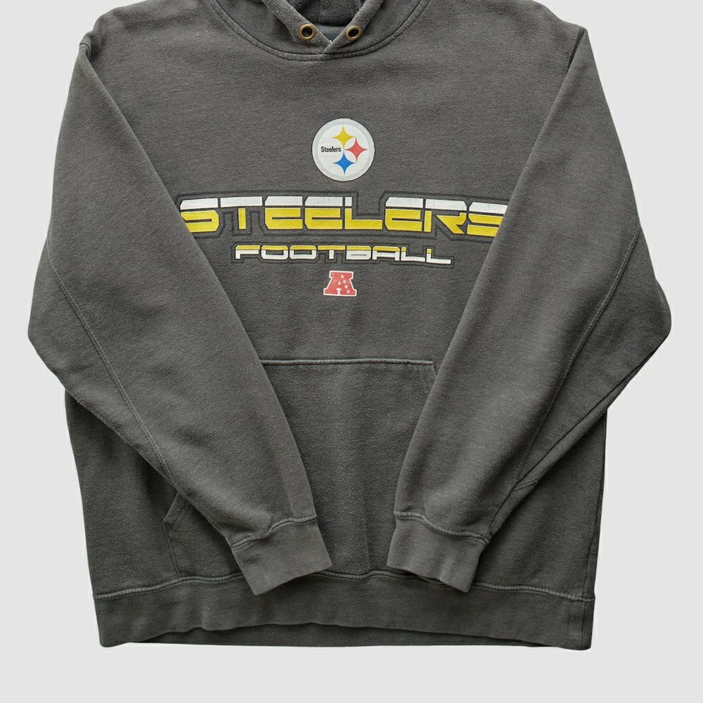Pittsburgh Steelers NFL 2010s Hooded Pullover Sweatshirt - Gray Vintage cheap