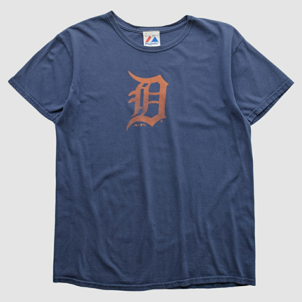 Detroit Tigers Majestic 2010s T-shirt - Navy Vintage