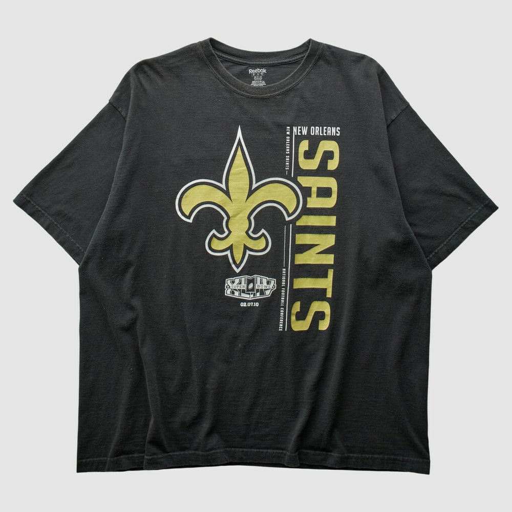 New Orleans Saints Reebok 2010 T-shirt - Black Vintage for sale