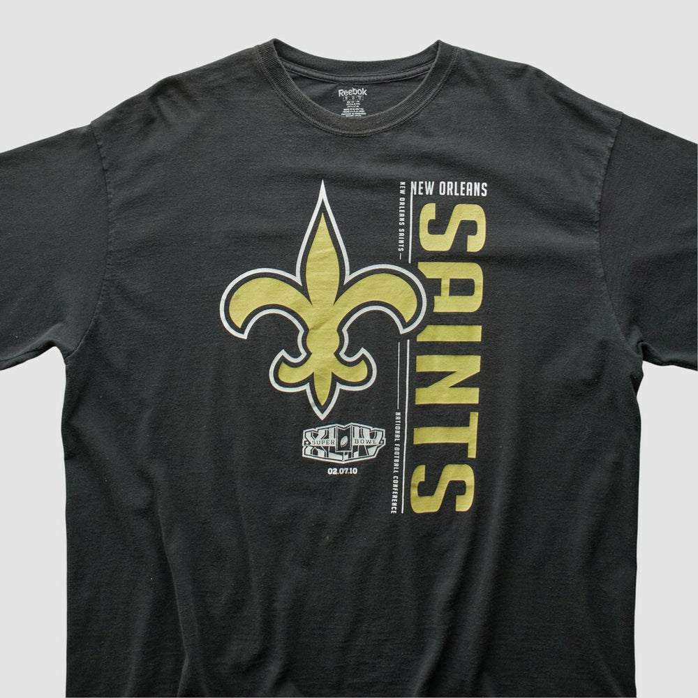 New Orleans Saints Reebok 2010 T-shirt - Black Vintage for sale
