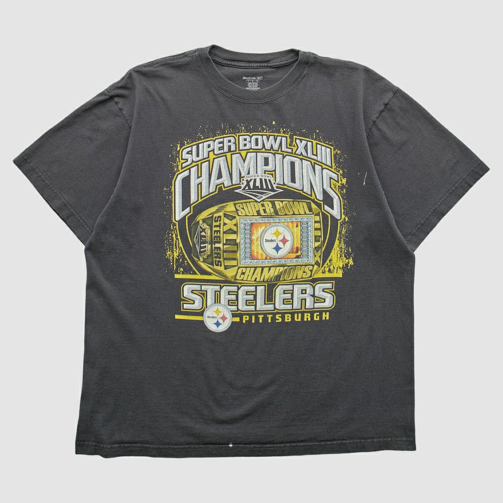 Pittsburgh Steelers Reebok 2009 T-shirt - Black Vintage outlet