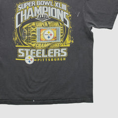 Pittsburgh Steelers Reebok 2009 T-shirt - Black Vintage outlet