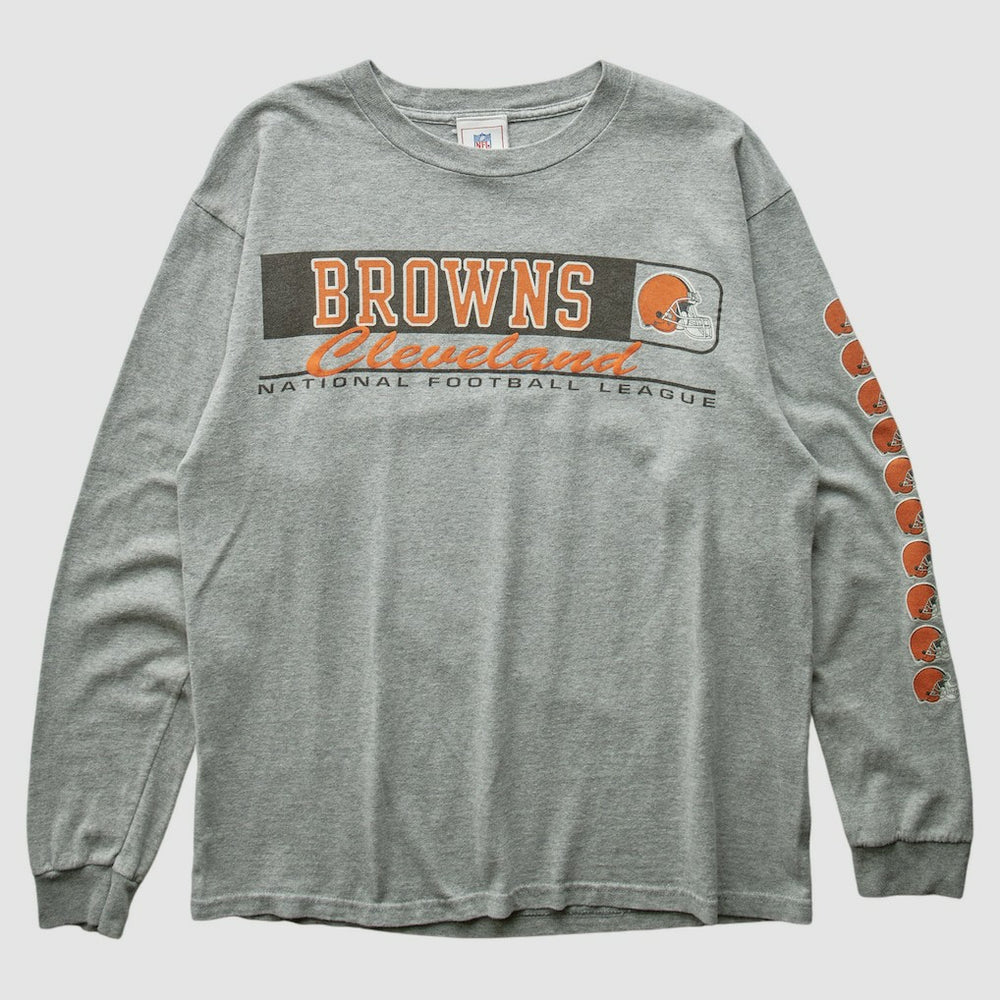 Cleveland Browns NFL 2000s Long Sleeve T-shirt - Heather Gray Vintage sale