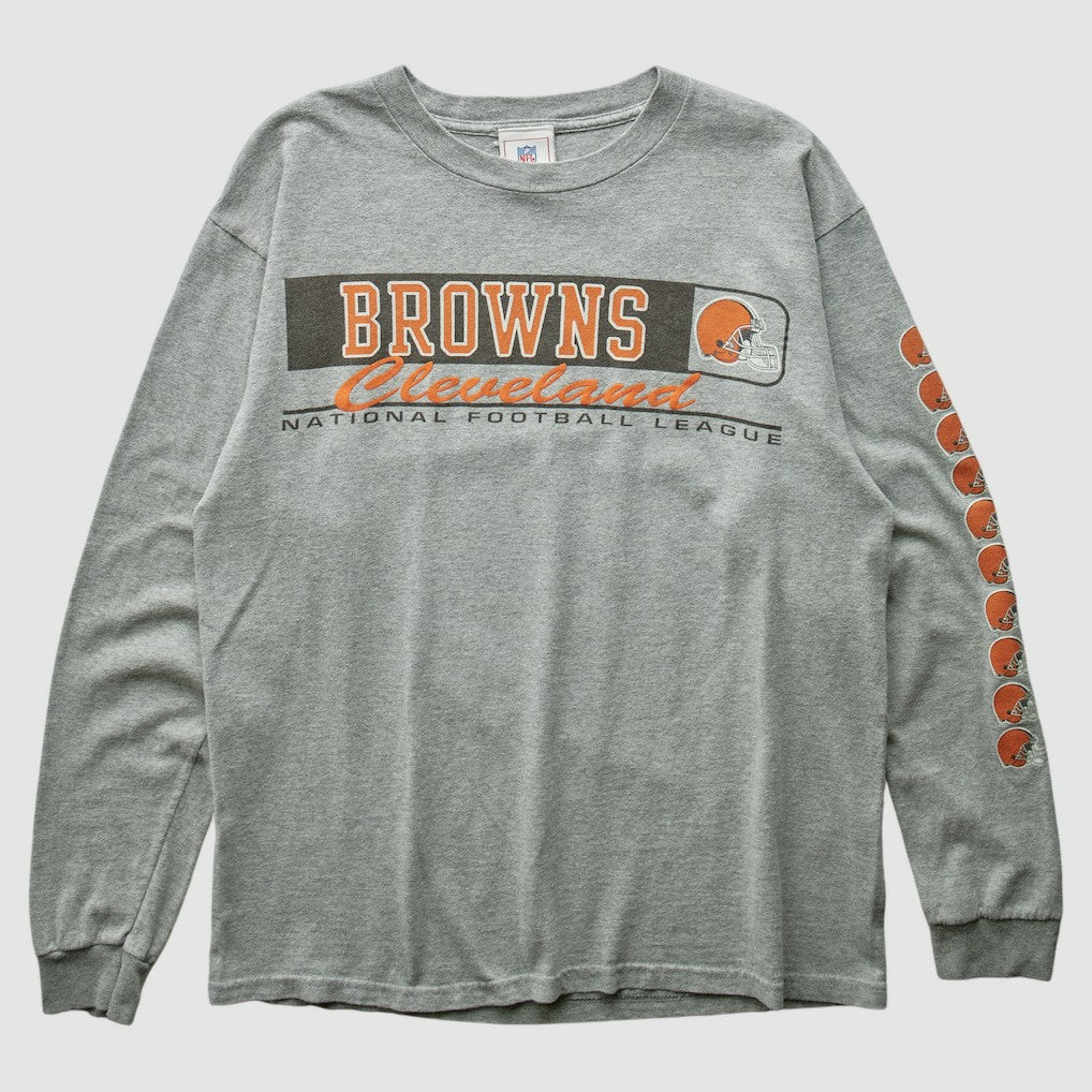 Cleveland Browns NFL 2000s Long Sleeve T-shirt - Heather Gray Vintage sale
