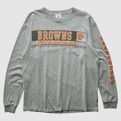 Cleveland Browns NFL 2000s Long Sleeve T-shirt - Heather Gray Vintage sale