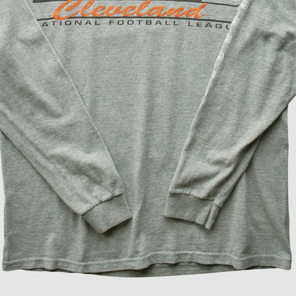 Cleveland Browns NFL 2000s Long Sleeve T-shirt - Heather Gray Vintage sale