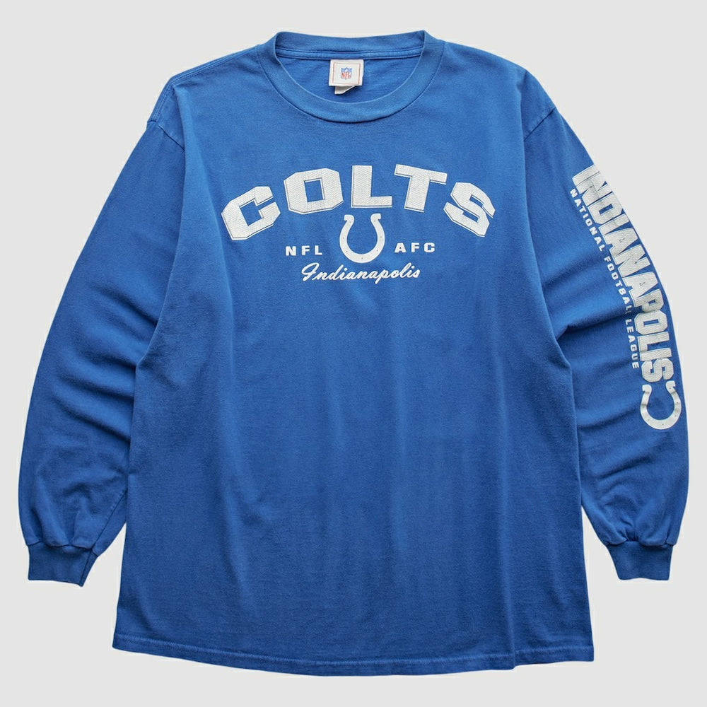 Indianapolis Colts NFL 2000s Long Sleeve T-shirt - Blue Vintage for sale