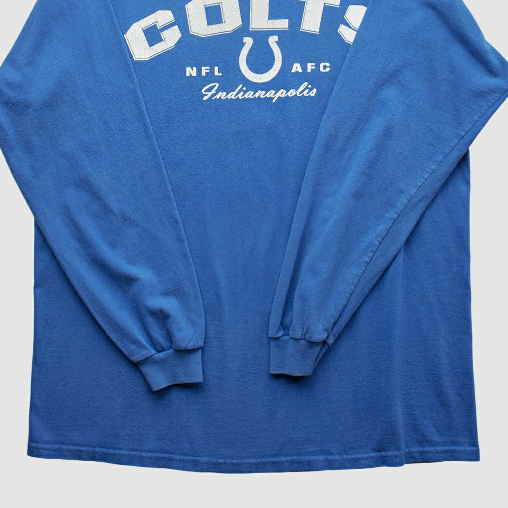 Indianapolis Colts NFL 2000s Long Sleeve T-shirt - Blue Vintage for sale