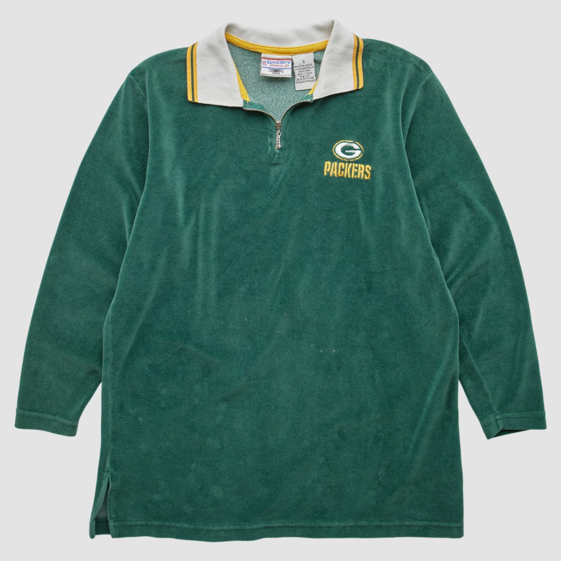 Green Bay Packers Game Day Clothing 90s 1/4 Zip Sweatshirt - Green Vintage on sale