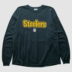 Pittsburgh Steelers Reebok 2000s Long Sleeve T-shirt - Black Vintage outlet