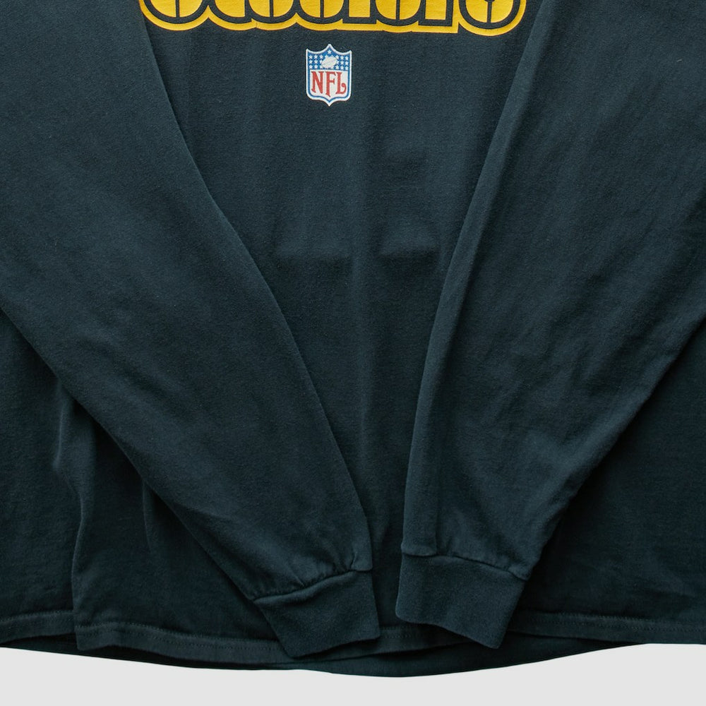 Pittsburgh Steelers Reebok 2000s Long Sleeve T-shirt - Black Vintage outlet