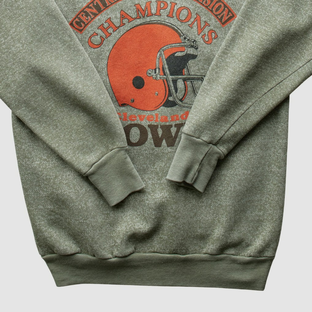 Cleveland Browns 1986 Pullover Sweatshirt - Olive Vintage discount