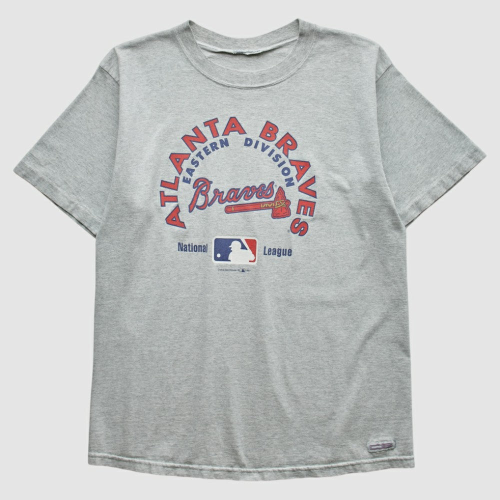 Atlanta Braves Crable Sportswear 1997 T-shirt - Heather Gray Vintage
