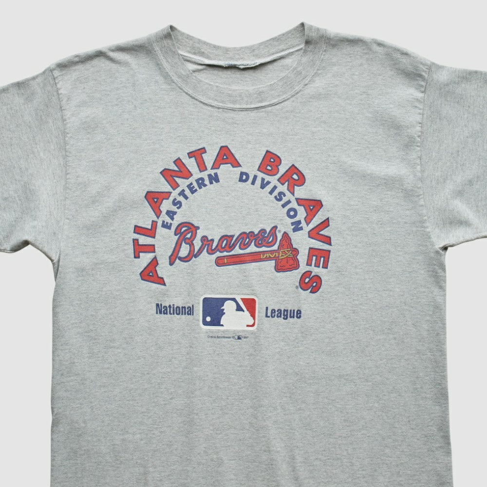 Atlanta Braves Crable Sportswear 1997 T-shirt - Heather Gray Vintage