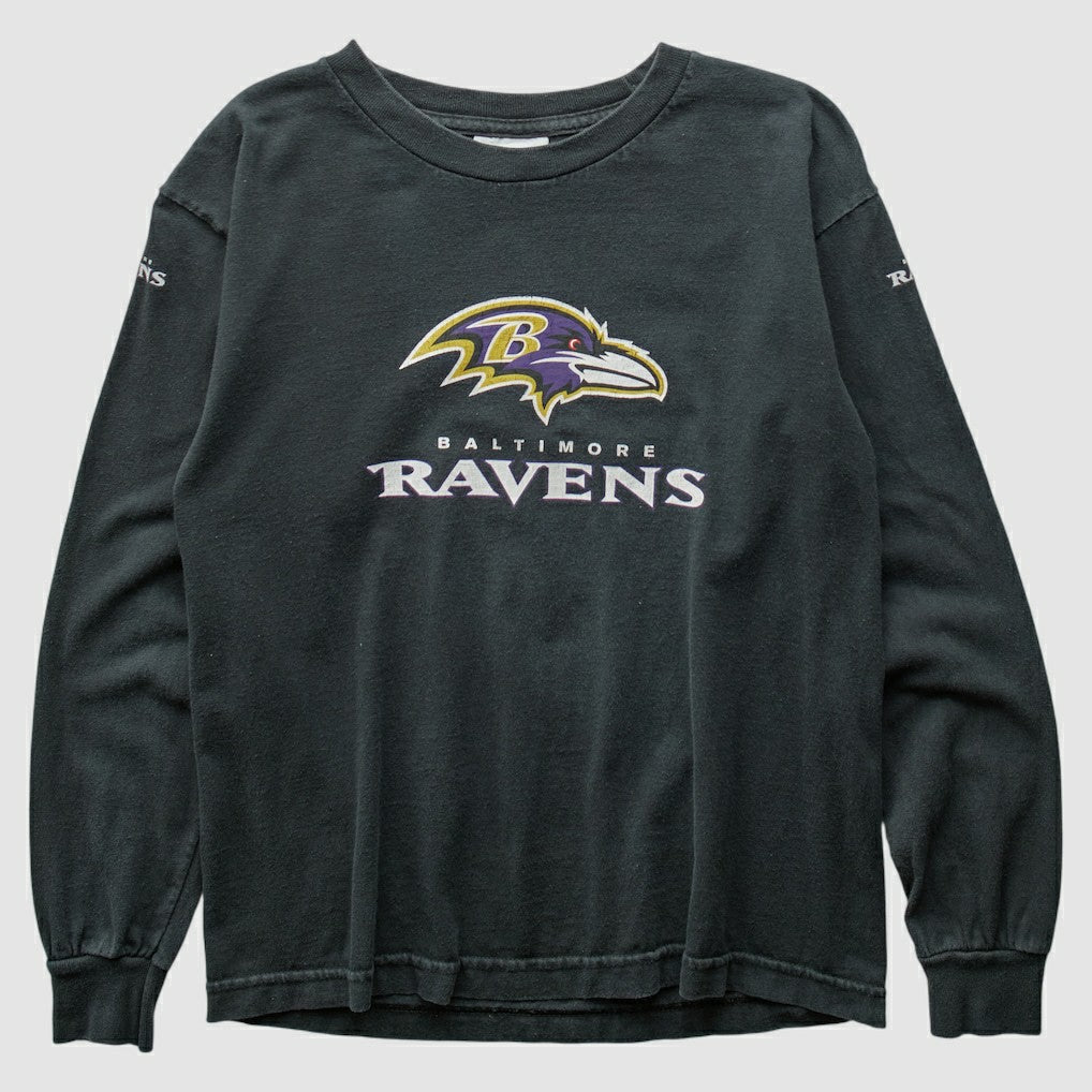 Baltimore Ravens Reebok 2000s Long Sleeve T-shirt - Black Vintage on sale