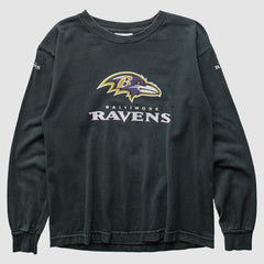 Baltimore Ravens Reebok 2000s Long Sleeve T-shirt - Black Vintage on sale