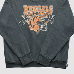 Cincinnati Bengals Logo 7 80s Pullover Sweatshirt - Charcoal Vintage cheap