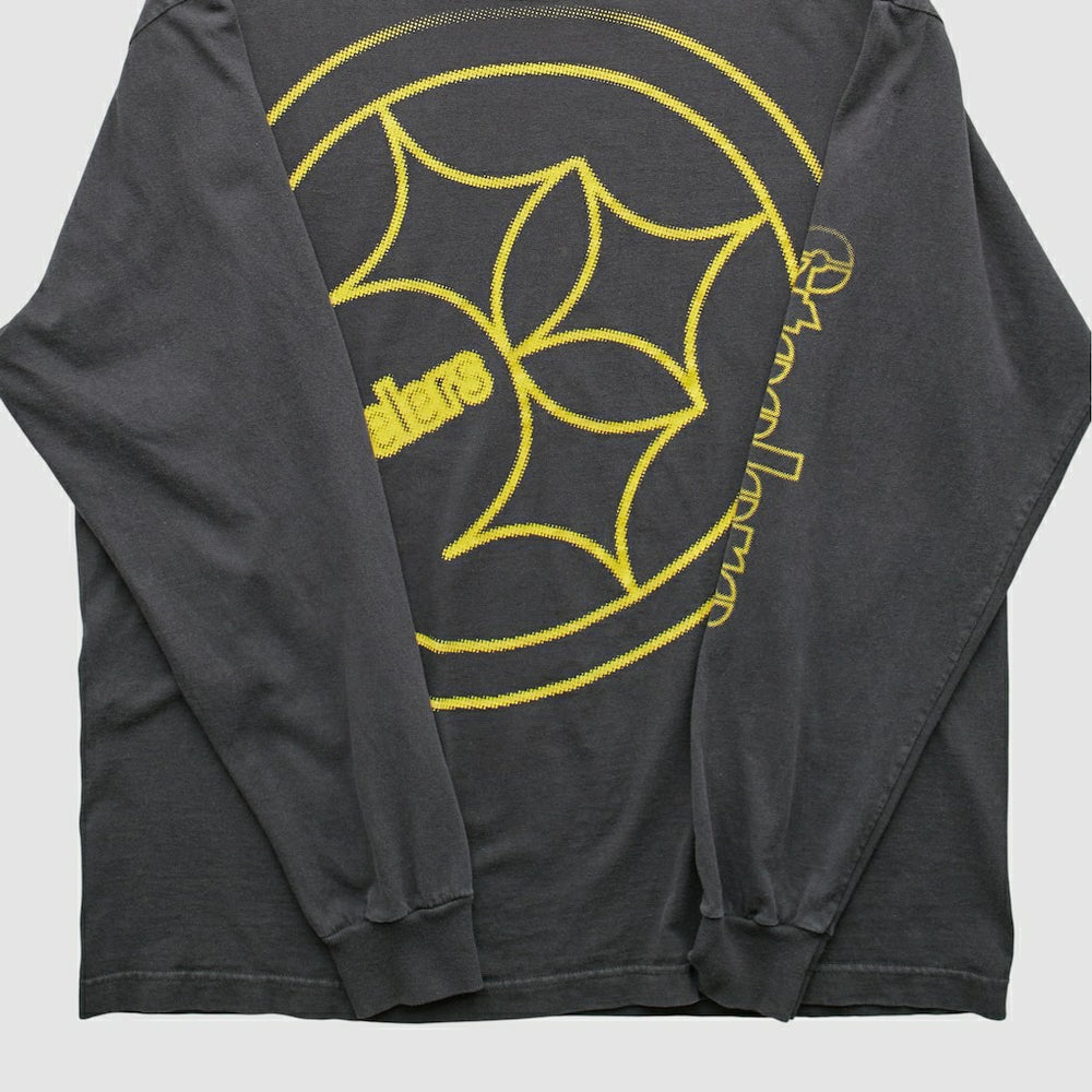 Pittsburgh Steelers Reebok 2000s Long Sleeve T-shirt - Charcoal Vintage for sale