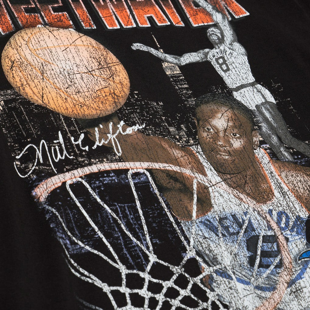 Nathaniel Clifton New York Knicks 75th Anniversary Pioneers Player T-Shirt - Black | Mitchell & Ness sale
