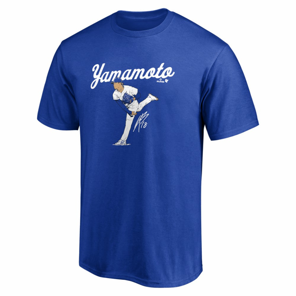 Yoshinobu Yamamoto Los Angeles Dodgers BreakingT Unisex Ace T-Shirt - Royal