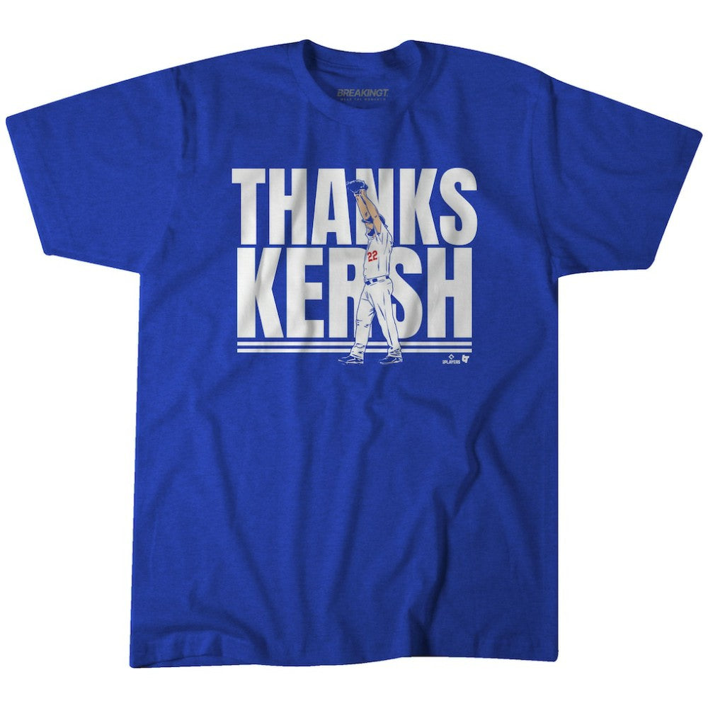 Clayton Kershaw Los Angeles Dodgers BreakingT Unisex Thank You T-Shirt - Royal