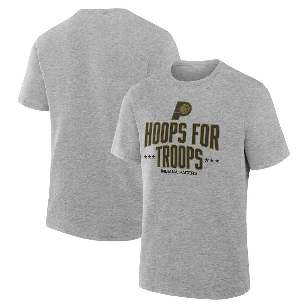 Indiana Pacers Hoops For Troops T-Shirt - Gray online