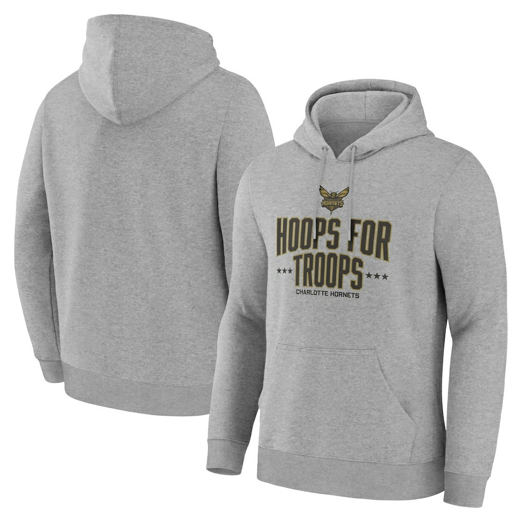 Charlotte Hornets Hoops For Troops Hoodie - Gray discount