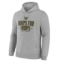 Charlotte Hornets Hoops For Troops Hoodie - Gray discount