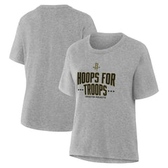 Houston Rockets Women's Hoops For Troops T-Shirt - Gray outlet