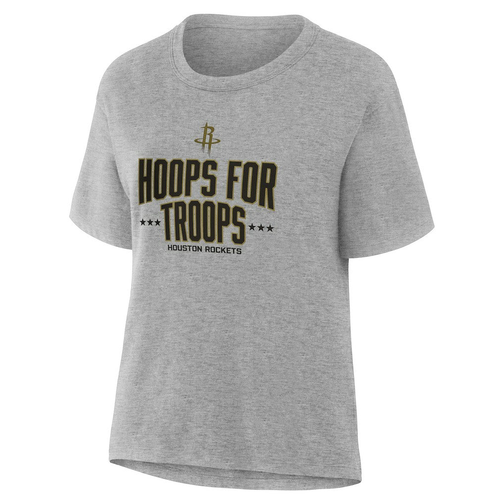 Houston Rockets Women's Hoops For Troops T-Shirt - Gray outlet