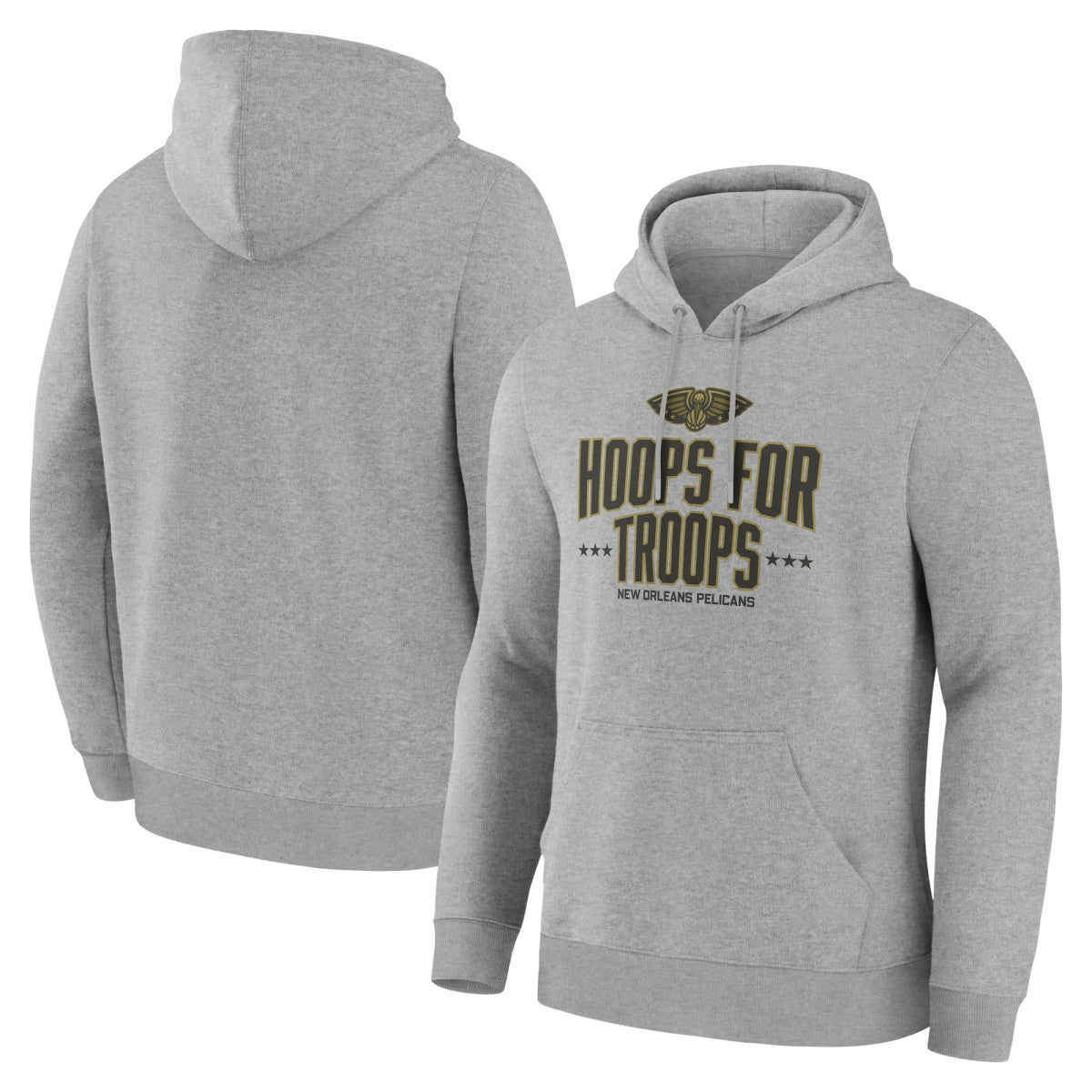 New Orleans Pelicans Hoops For Troops Hoodie - Gray for sale