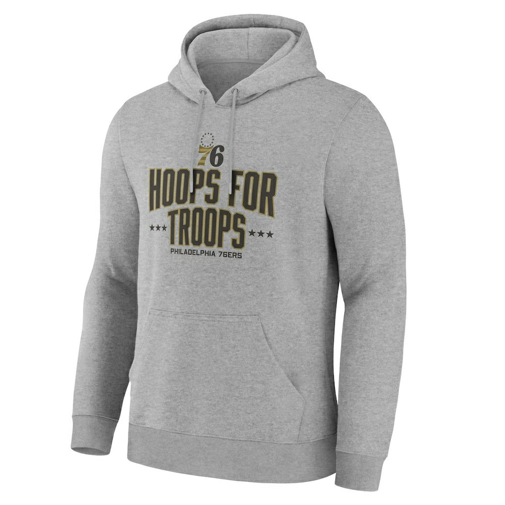 Philadelphia 76ers Hoops For Troops Hoodie - Gray discount