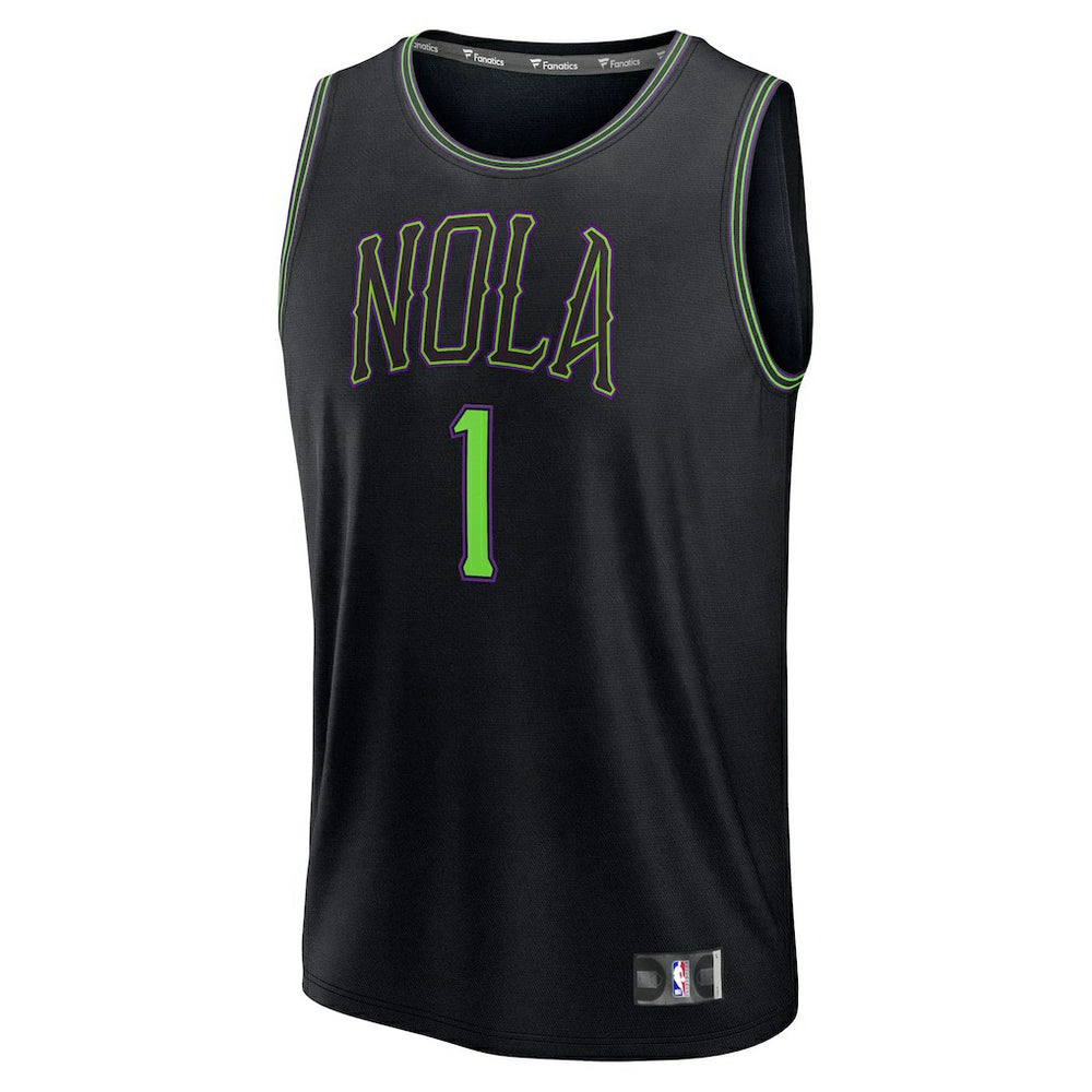 Zion Williamson New Orleans Pelicans 2025/26 City Edition Fast Break Jersey - Black | Fanatics discount