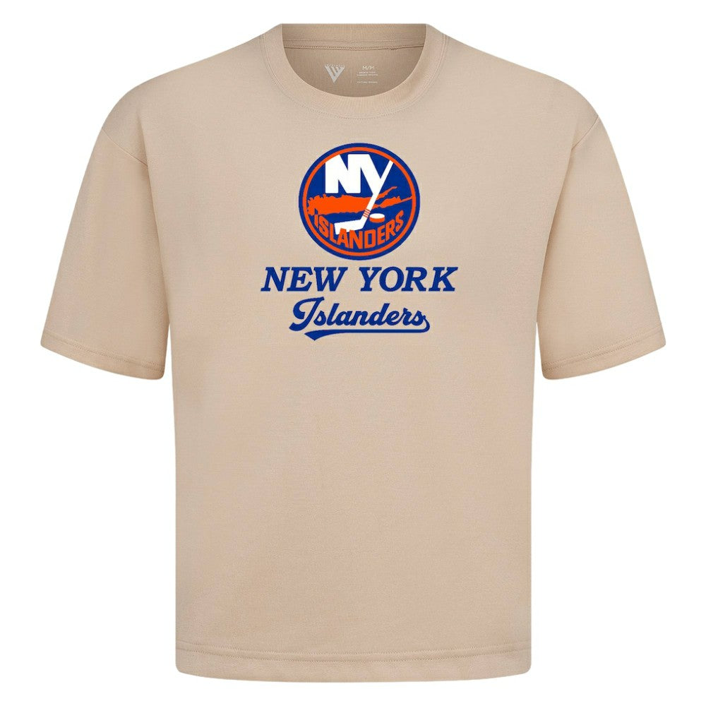 New York Islanders Levelwear Team Surge Luxe Signature Knit T-Shirt Khaki