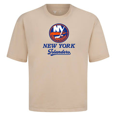 New York Islanders Levelwear Team Surge Luxe Signature Knit T-Shirt Khaki