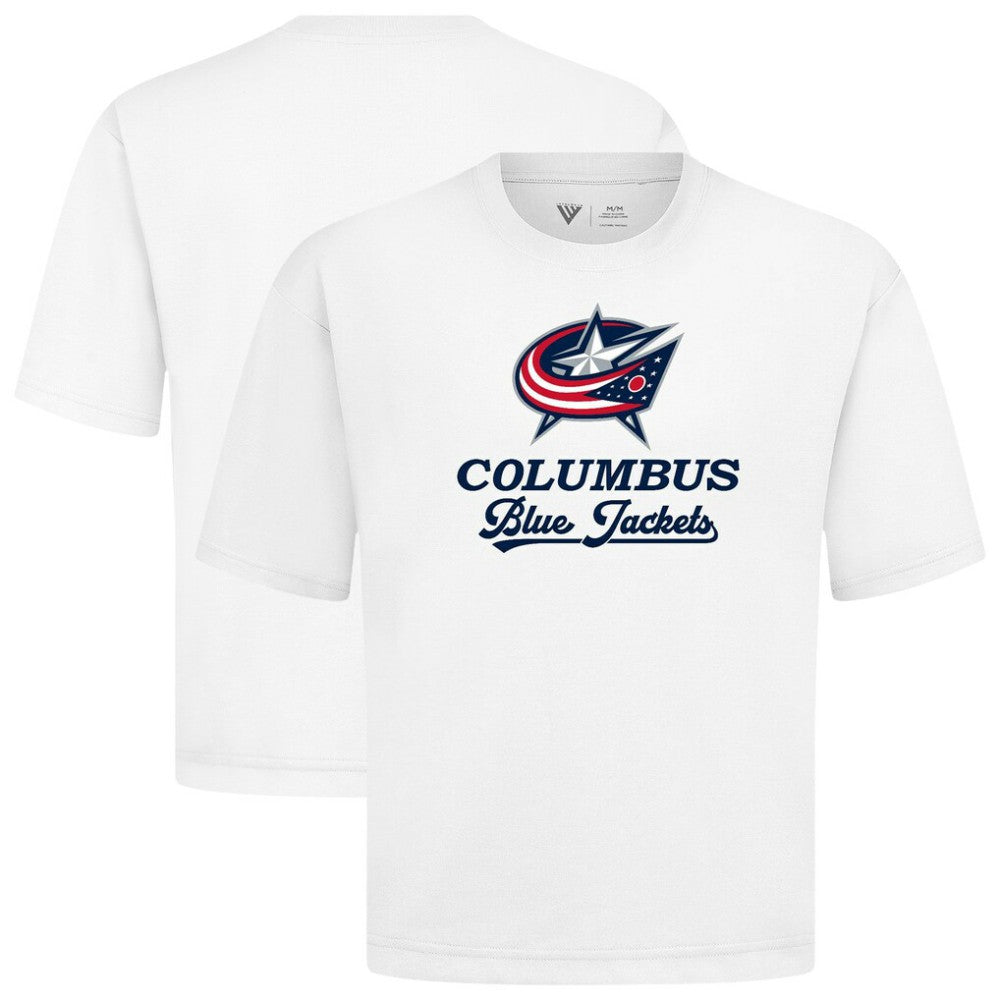 Columbus Blue Jackets Levelwear Team Surge Luxe Signature Knit T-Shirt White