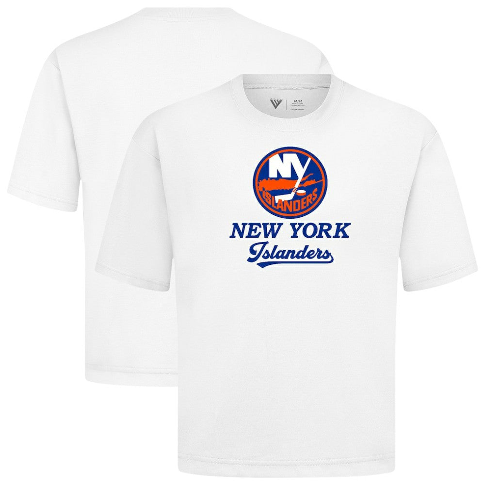 New York Islanders Levelwear Team Surge Luxe Signature Knit T-Shirt White
