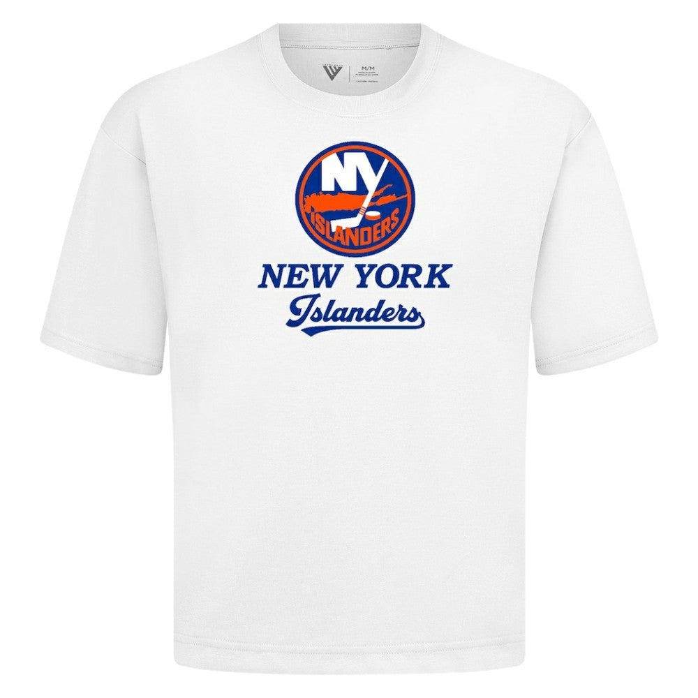 New York Islanders Levelwear Team Surge Luxe Signature Knit T-Shirt White
