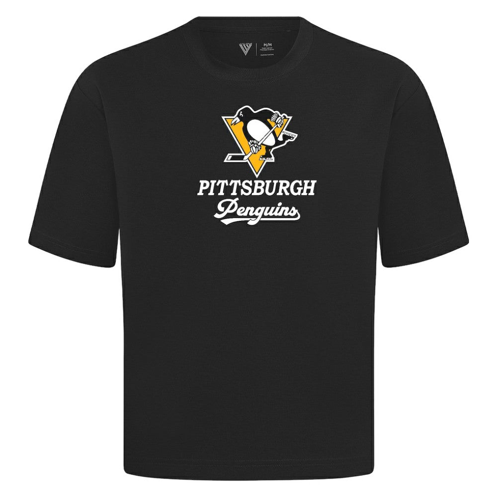 Pittsburgh Penguins Levelwear Team Surge Luxe Signature Knit T-Shirt Black