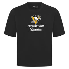 Pittsburgh Penguins Levelwear Team Surge Luxe Signature Knit T-Shirt Black