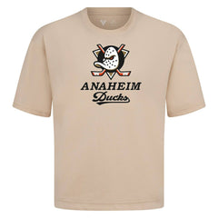 Anaheim Ducks Levelwear Team Surge Luxe Signature Knit T-Shirt Khaki