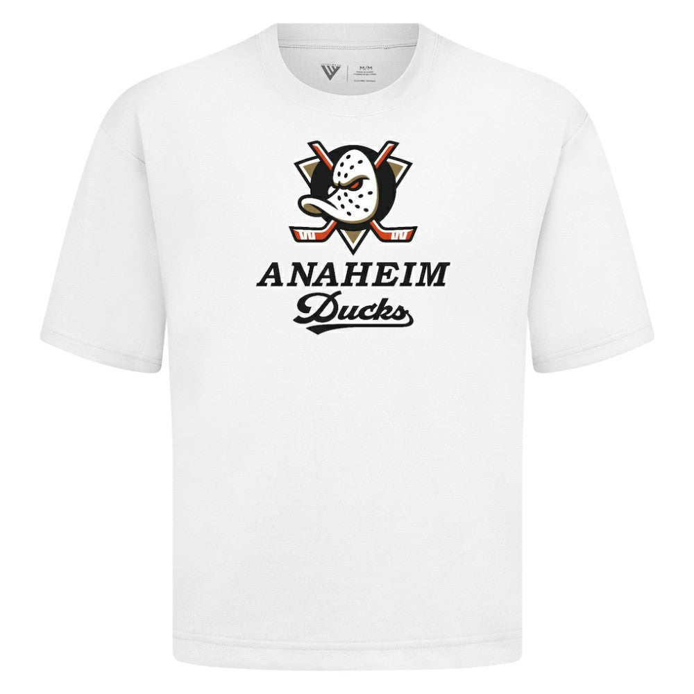 Anaheim Ducks Levelwear Team Surge Luxe Signature Knit T-Shirt White