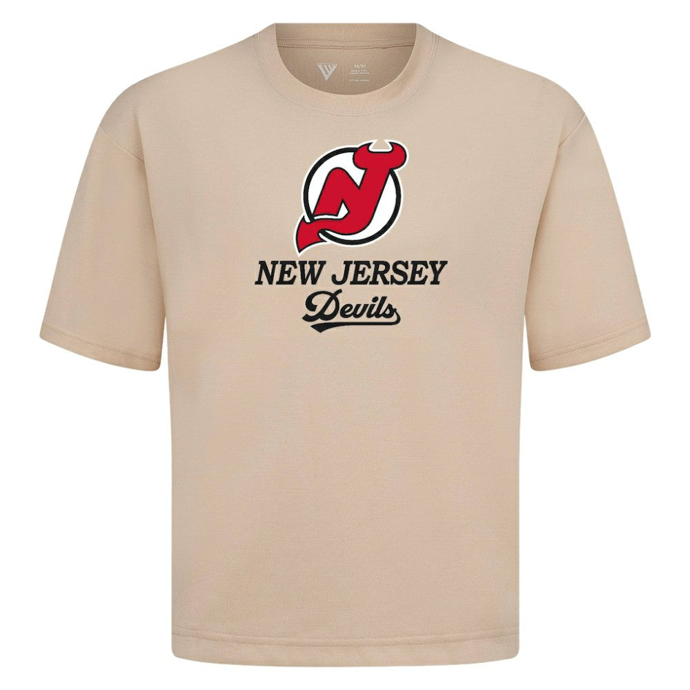 New Jersey Devils Levelwear Team Surge Luxe Signature Knit T-Shirt Khaki