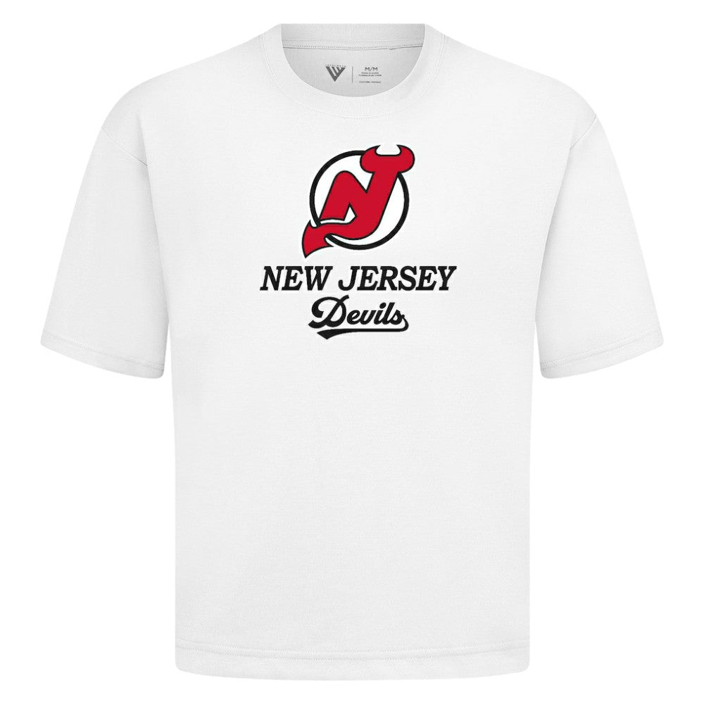 New Jersey Devils Levelwear Team Surge Luxe Signature Knit T-Shirt White
