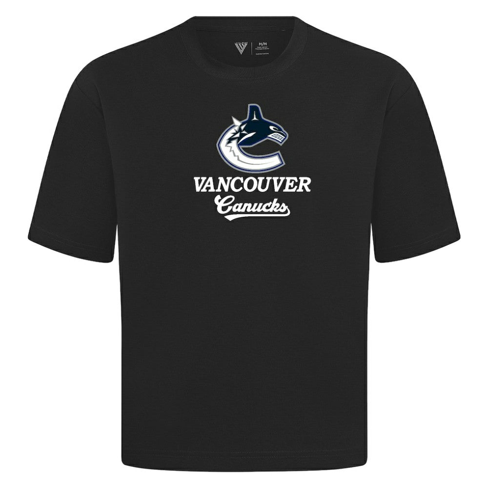 Vancouver Canucks Levelwear Team Surge Luxe Signature Knit T-Shirt Black