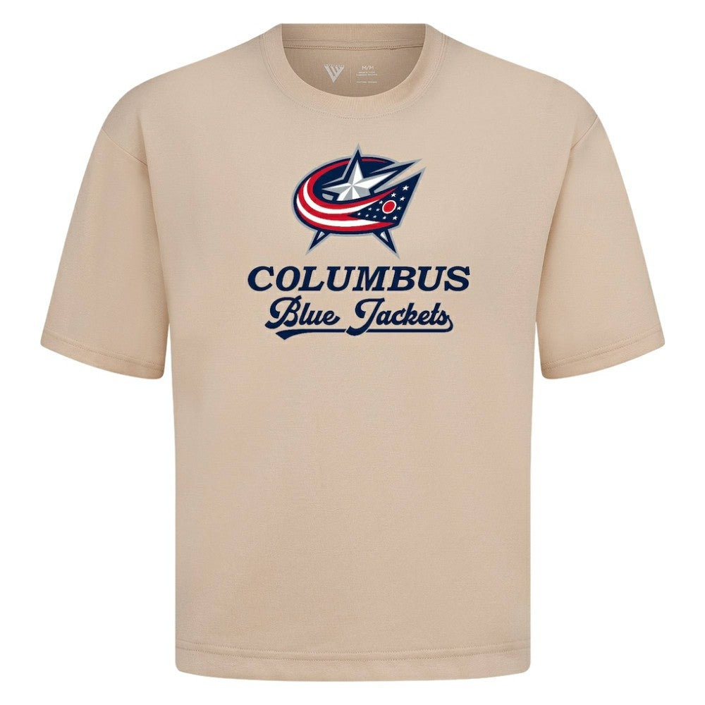 Columbus Blue Jackets Levelwear Team Surge Luxe Signature Knit T-Shirt Khaki