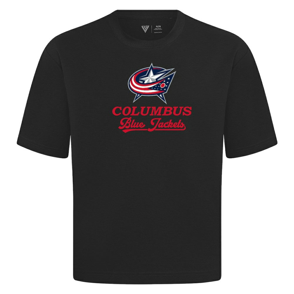 Columbus Blue Jackets Levelwear Team Surge Luxe Signature Knit T-Shirt Black